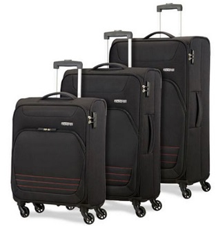 AMERICAN TOURISTER BOMBAY SET TRE TROLLEY 4 RUOTE